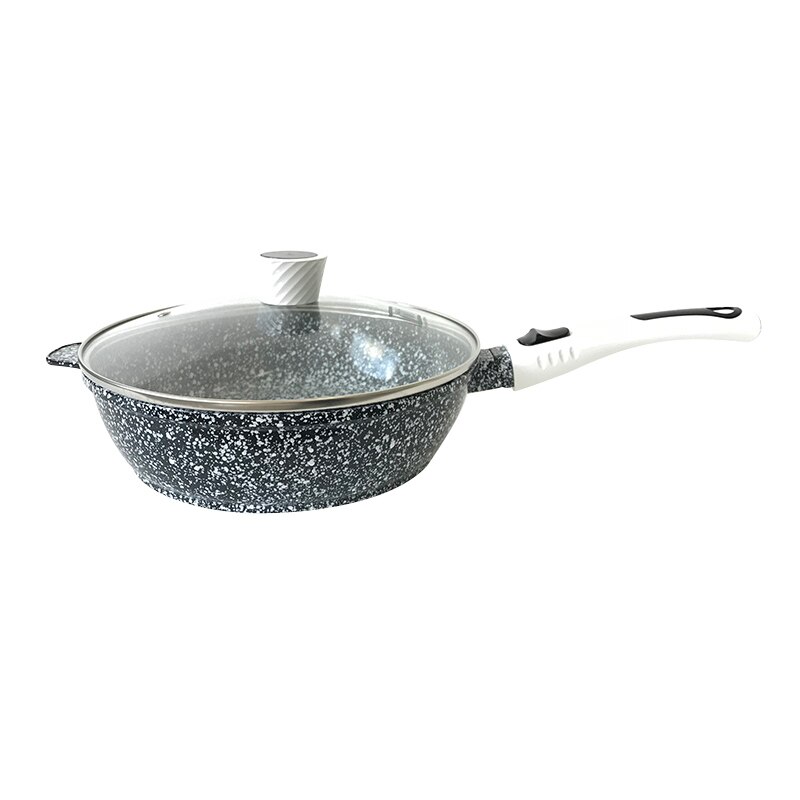 Baizheng ceramic coating No-smoke non stick pot frying pan homeBurger Eggs Ham Pan Cake Maker Frying Pan use cookware Breakfast: 26cm / black