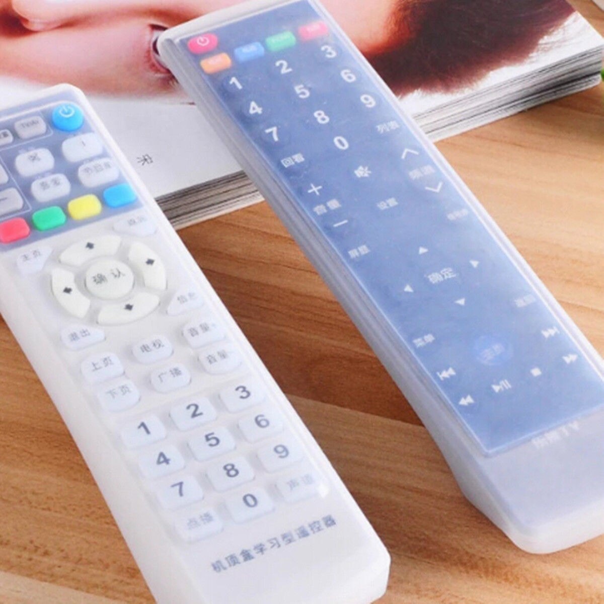 1PCS Silicone Remote Control TV Air Condition Protective Case Cover Waterproof Clear Protector Case Cover Skinpouch Pencil Bags