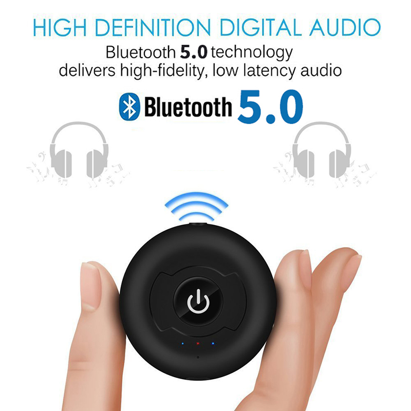 OURSHAR Multipoint Bluetooth Audio Sender Niedrige Latenz High-Fidelity Stereo Wireless Adapter Verbinden 2 Kopfhörer 3,5 Für TV