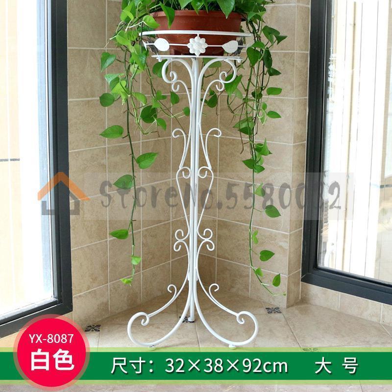 Flower stand flower pot rack single Floor type wrought iron European style indoor living room hanging orchid plant rack: VIP 7