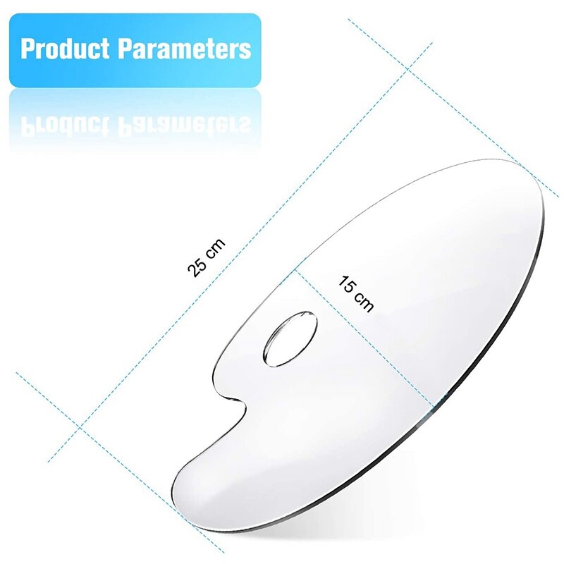 12 Packs Clear Acryl Verf Palet Art Palet Verf Lade 9.4X6 Inch Voor Olie Aquarel Diy Schilderen