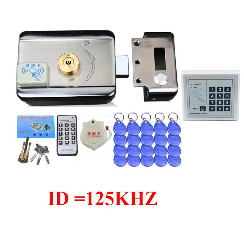 30 pièces étiquettes à puce porte et porte serrure système de contrôle d'accès électronique intégré RFID ID lecteur porte jante serrure pour interphone: ID keypad kit D