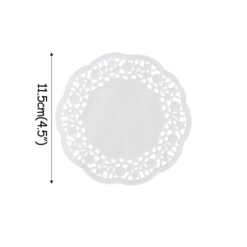 200pcs Wedding White Round Lace Laying Candy Placed Wedding Party Decoration Flower Confetti Cones Paper Cone Party Wrapper: style A