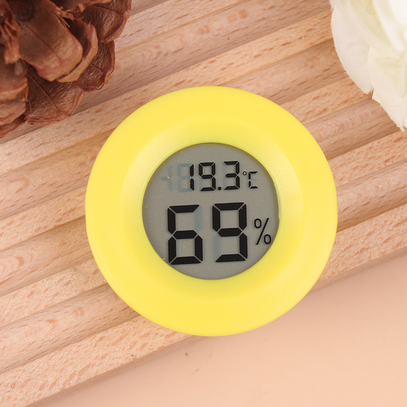 Mini lcd digitalt termometer og hygrometer  -50 °c til  +70 °c temperatur- og fugtighedsmåler til test af køleskab/fryser: Grå