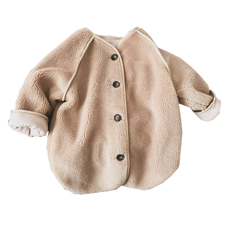 Inverno per bambini 2022 nuovi vestiti per bambini giacca monopetto calda spessa in velluto di agnello morbido ceroso e confortevole