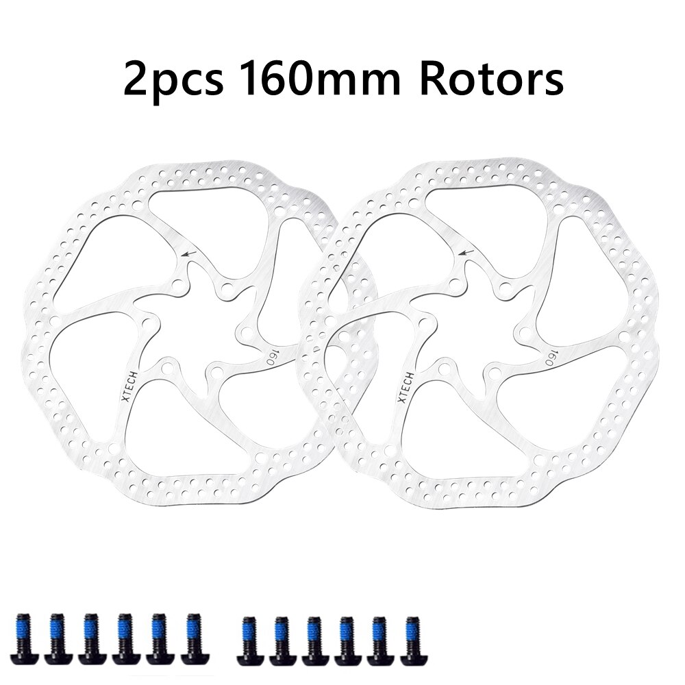 ZOOM Road Bike Hydraulic Disc Brake Calipers HB105 Mechanical Hydraulic Line Pulling Disc Brake for Flat-Mount Road 160mm Rotor: 2pcs 160mm Rotors