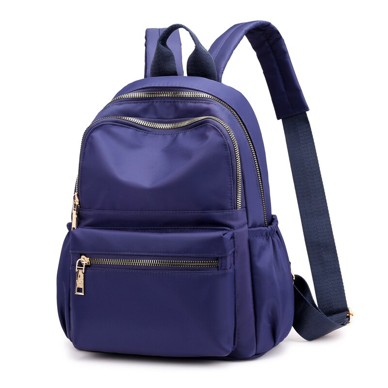 Casual Oxford Vrouwen Rugzak Zwart Waterdichte Nylon Schooltassen Voor Tienermeisjes Mode Rugzak Tote Mochila: Blauw