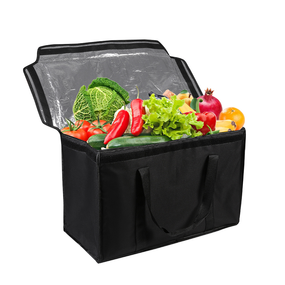 Krok og løkke bevarte handleboksposer store premium håndtak og forsterket bunnisolerte matkjøleboksposer  (57.5 x 29 x 38cm)