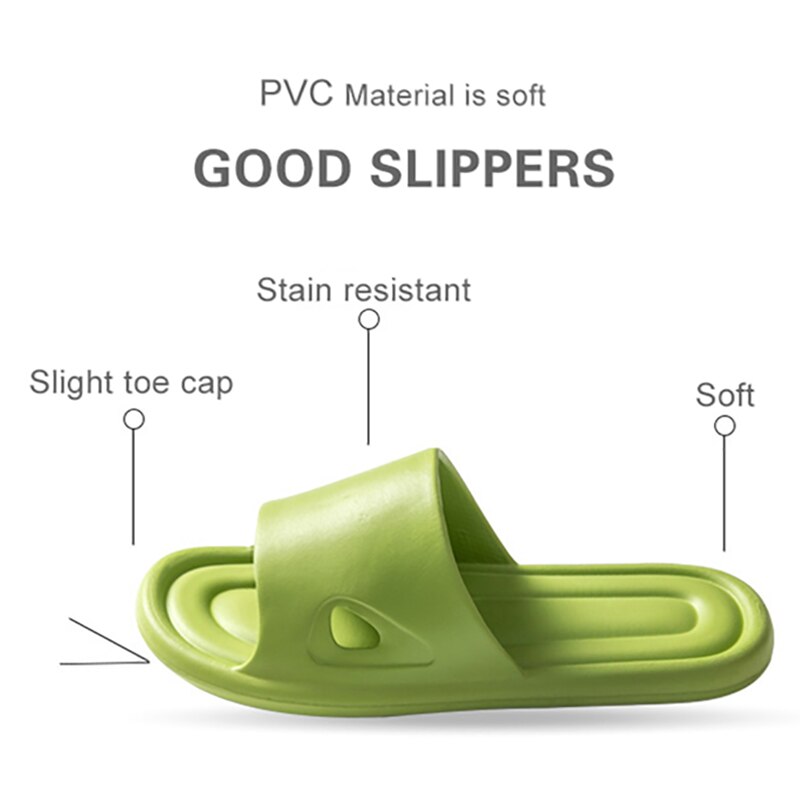 Antislip Mannen Slippers Badkamer Douche Slippers Voor Vrouwen Slides Sandalen Eva Zachte Slip Op Platte Slippers strand Zomer Schoenen