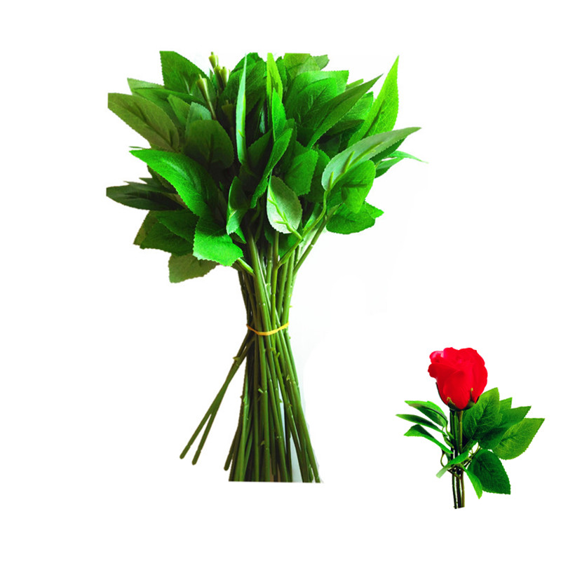 (5pcs /lot) Green Artificial Flower Stems Pole Flower Branch For Atificial Flower Head Accessory Diy Rod Material