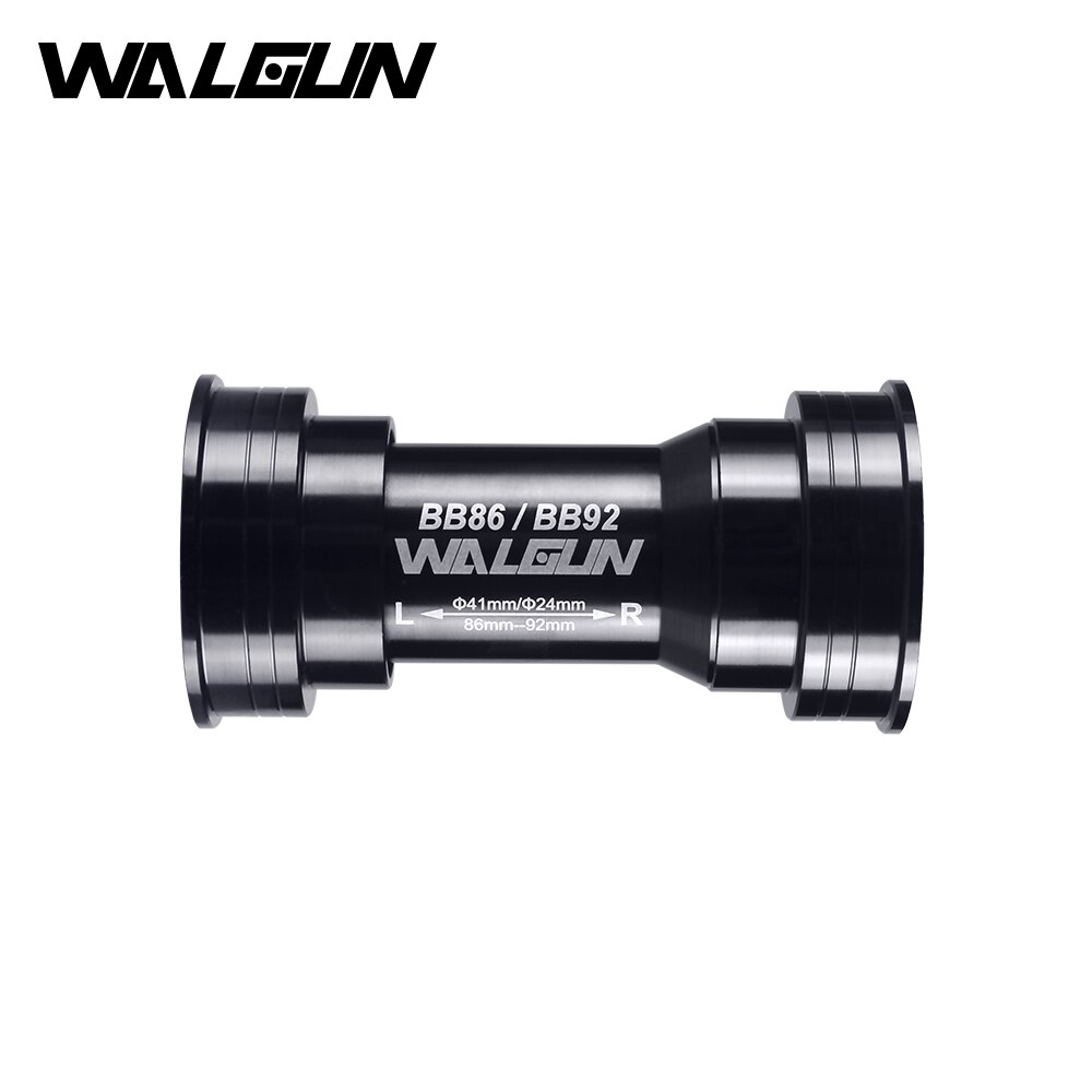 WALGUN BB86 BB92 PF4124 Press Fit Ceramic Bottom Brackets Road MTB Mountain Bike Pressfit BB 41mm for Bicycle Crankset 22mm 24mm: PF4124-BLACK