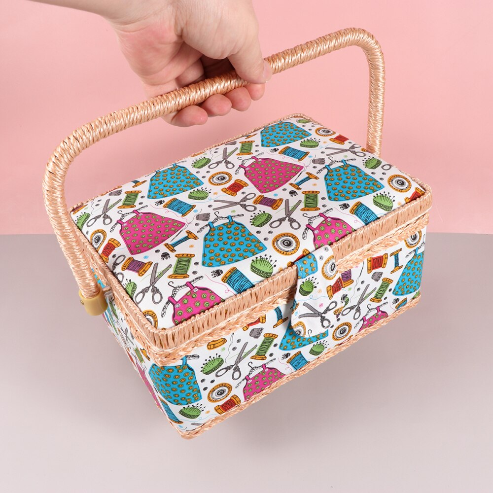 1PC Needle And Thread Basket Printing Sewing Case Stitch Tools Holder Sewing Accessories Container
