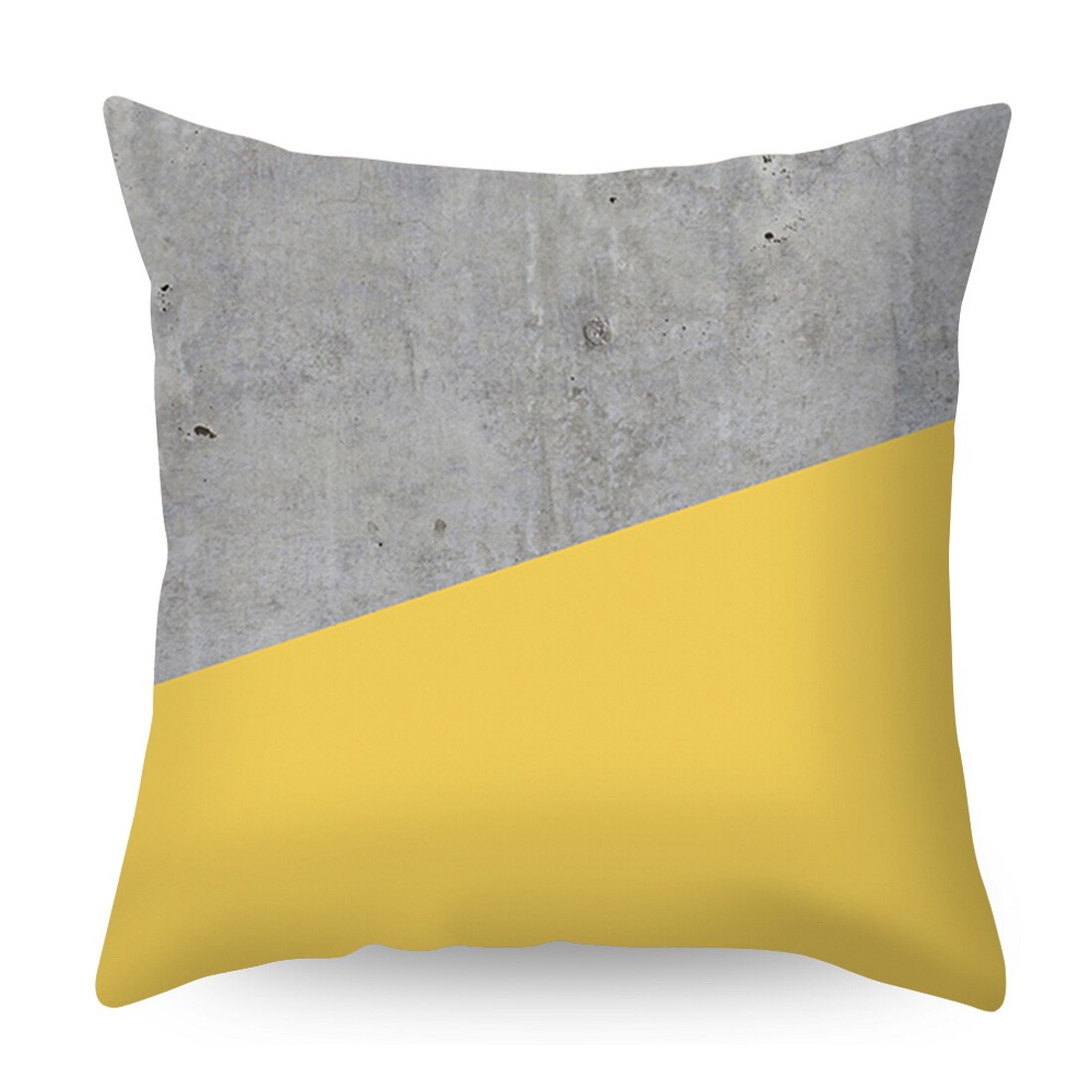 Junejour | 45 × 45cm geel gestreepte kussensloop geometrische sierkussen kussensloop print kussen kussensloop slaapkamer kantoor: G218501