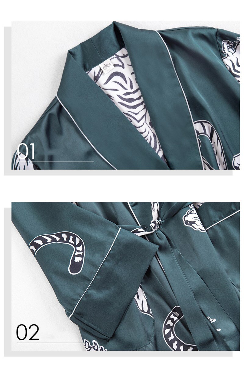 Herrepyjamas silke sateng pyjamas topp #39 herre pyjamas nattøy grønn vin rød hjemme nattøy