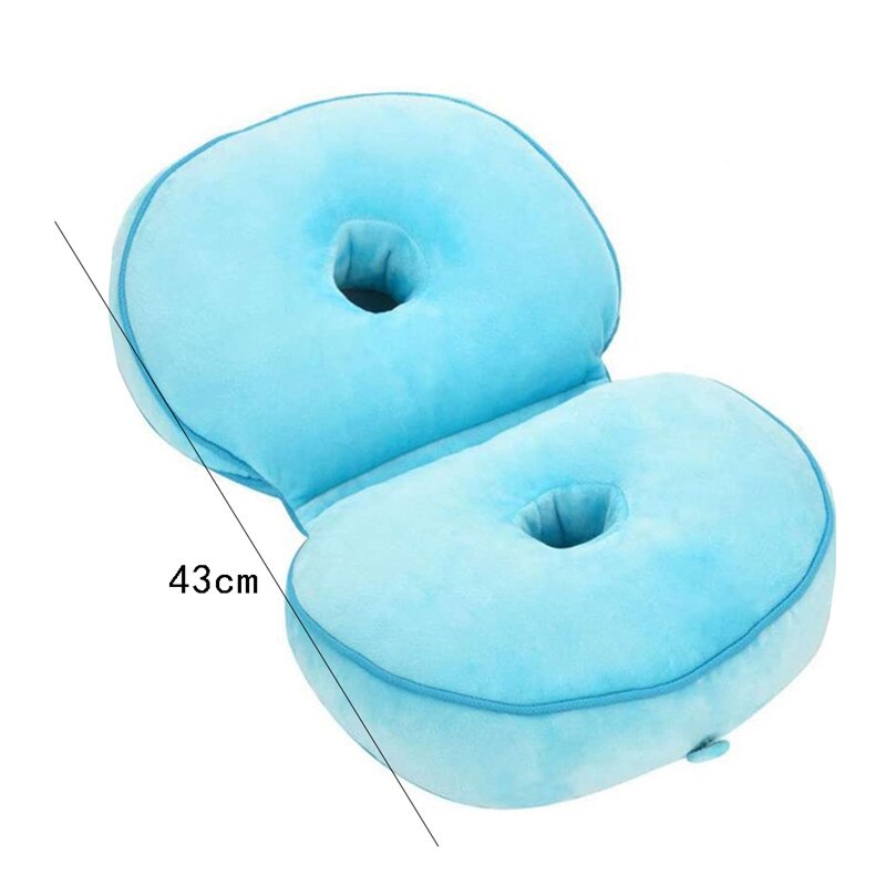 Double Comfort Cushion Plush Lift Hips Up Seat Cushion Folding Pillow Can Be Stored Pressure Relief Fits