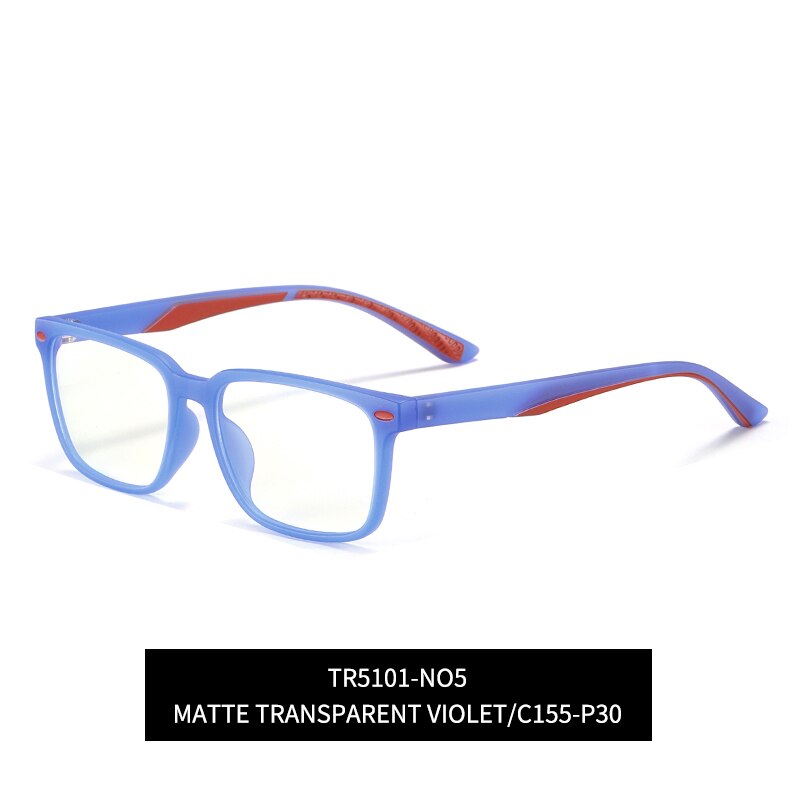 Tr90 Children Kids Boy Girl Blue Light Blocking Rivet Glasses Square Acetate Clear Lens UV400 Computer Gaming Eyeglasses Frame: BLUE