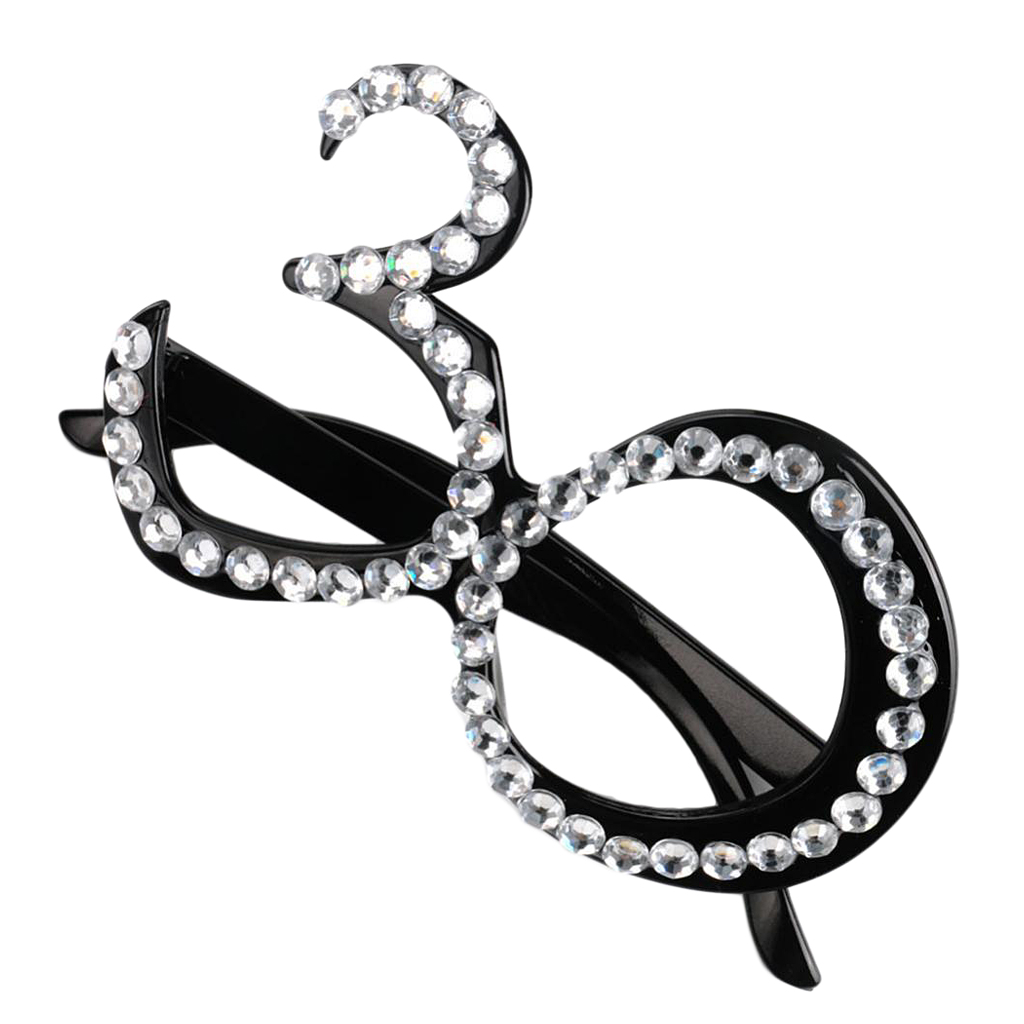 30th 40th 50th 60th Grappige Glitter Diamante Verjaardagsfeestje Bril Plastic Frame Eyewear Accessoires