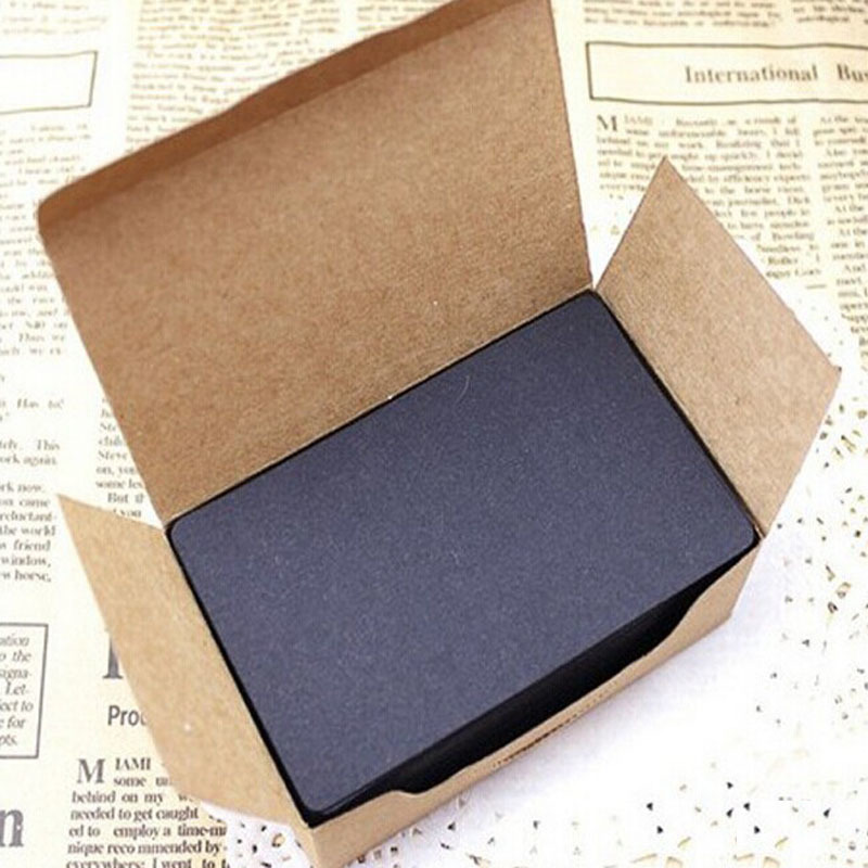 100pcs White Black Kraft Paper Card Message Memo Wedding Party Greeting Invitation Cards Bookmarks Blank Kraft Name Word card