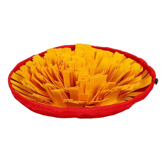 Jouets Puzzle pour chiens, tapis d'entraînement à renifler, bol d'alimentation en voyage, distributeur de friandises pour chiens, anti-Stress d'intérieur et d'extérieur: orange