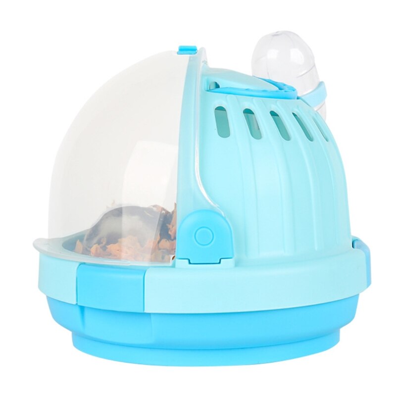 Small Pet Handheld Hamster Cage Portable Travel Carrier Outdoor Carrying Case E56E: 8FP200333-BL