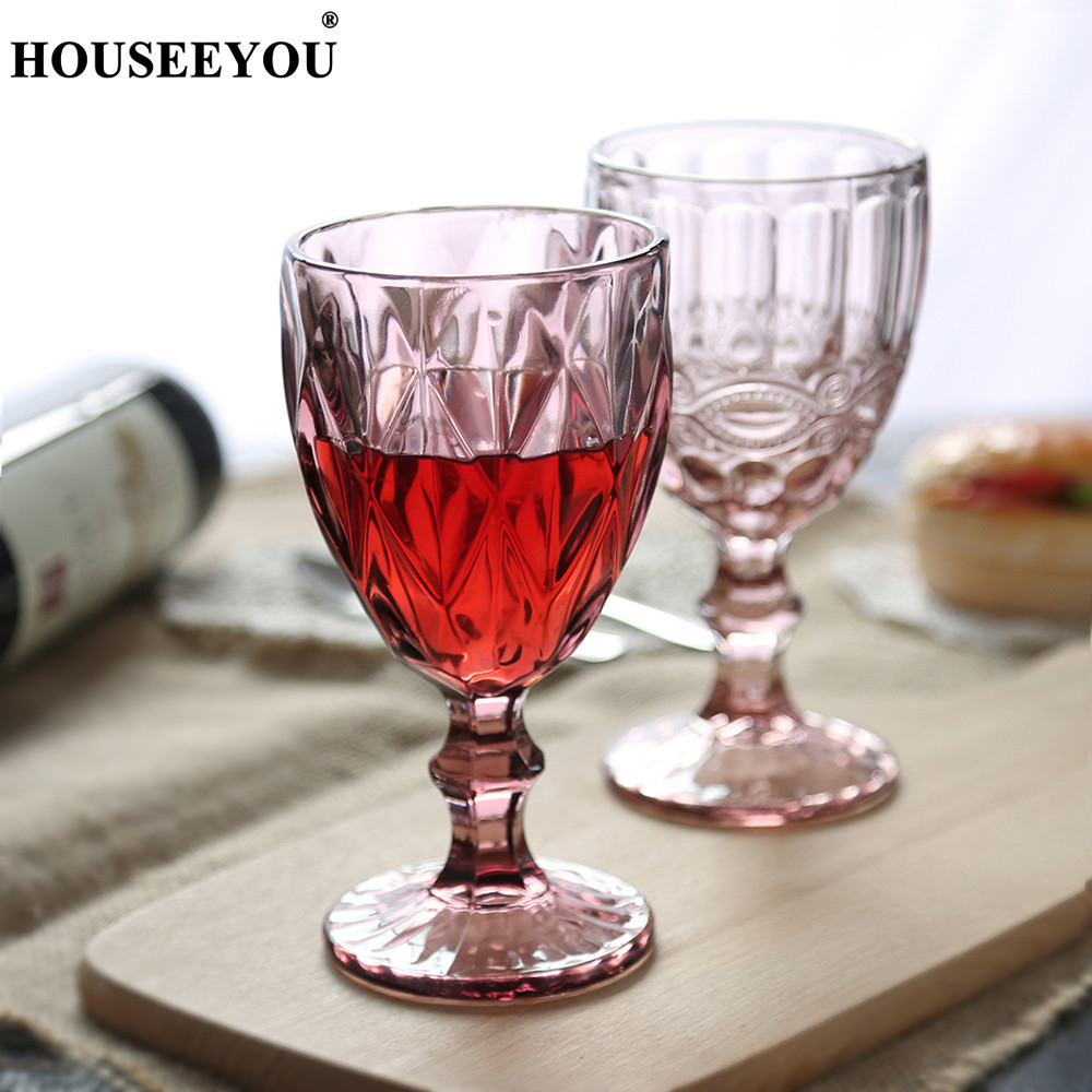Husdu retro krystal bølget udskåret glas vin kop champagne fløjter bægre drikke cocktail brandy whisky bar værktøjer