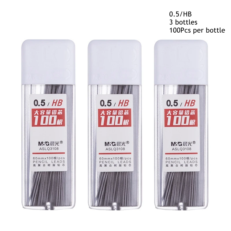0.5/0.7mm Automatic Pencils Set HB/2B Refill Mechanical Pencil For Drawing Sketching Students School Supplies Cute Stationery: Clear