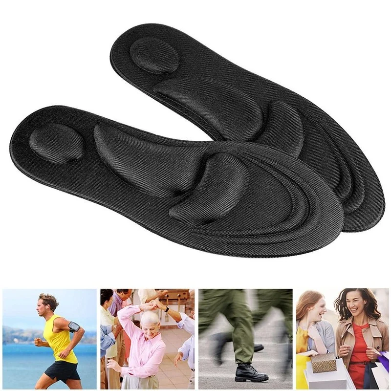 4D Massage Memory Foam Insoles for Shoes Sole Breathable Cushion Sport Running Insoles for Feet Orthopedic Insoles