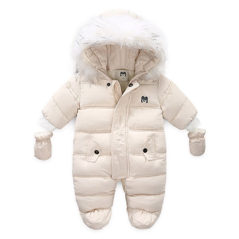 Baby Meisjes Kleding Pluche Voering Baby Romper Winter Dikke Peuter Overalls Baby Boy Jumpsuit Fur Hooded Onesie