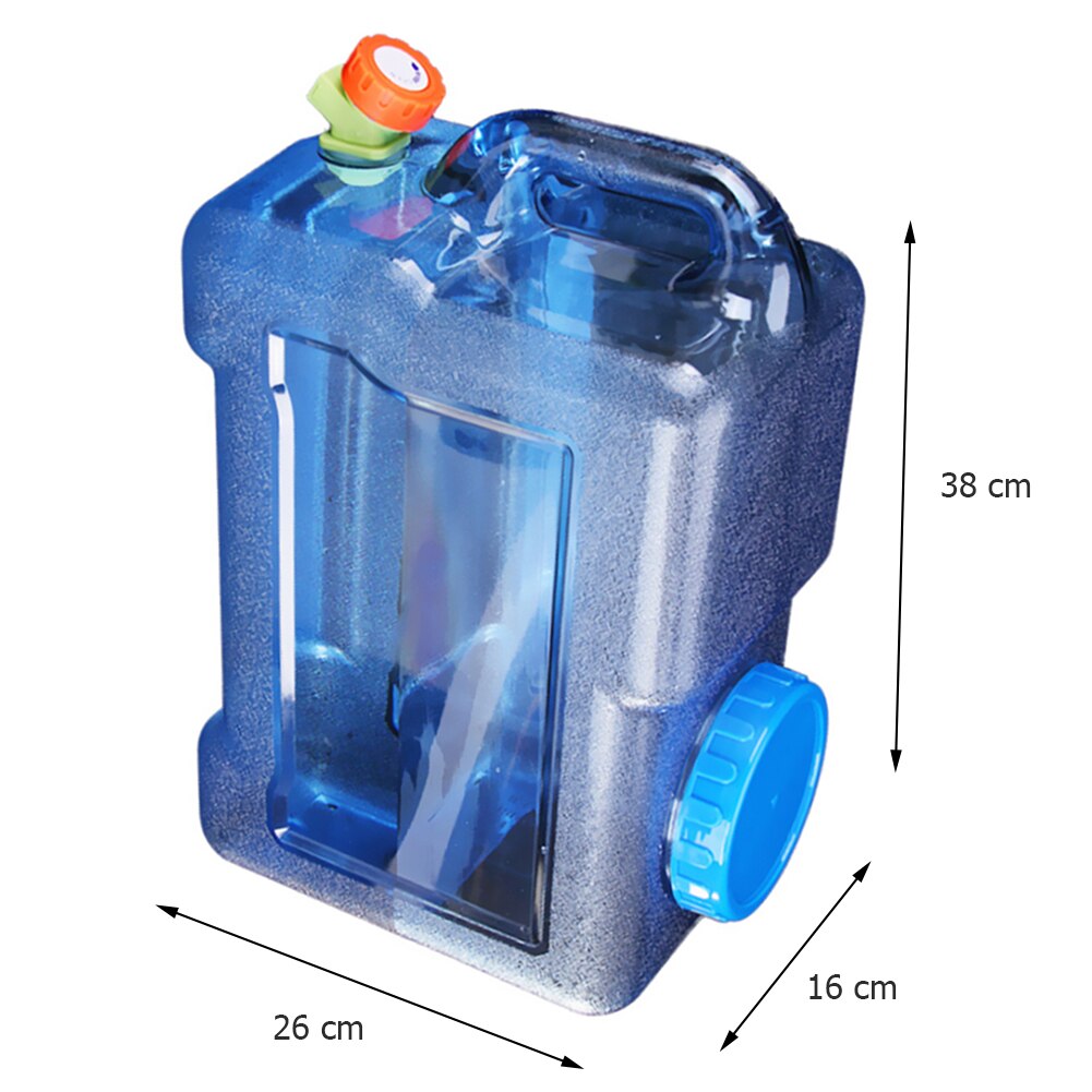 5l campingvandspand bærbar vandbeholder picnic drikkereservoir container opbevaring m/hane til camping udendørs vandreture: 12l 38 x 26 x 16cm