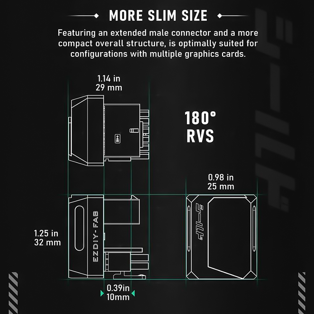 12VHPWR 180 Degree Angled Adapter 600W 16 Pin GPU Power Connector Pcie 5.0 Power Adapter for 12+4pin RTX 3090Ti 4070Ti 4080 4090