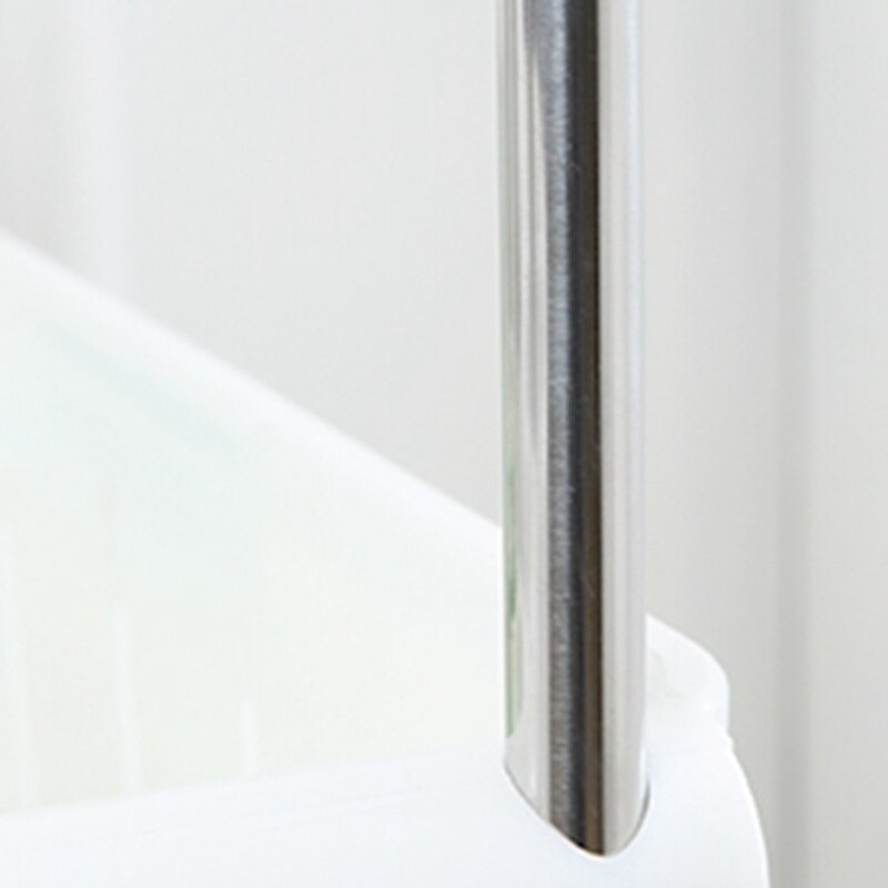 3 Tier Slim Storage Cart Mobile Shelving Unit Slide Out Storage Tower for Kitchen Bathroom Laundry Room Narrow Places White