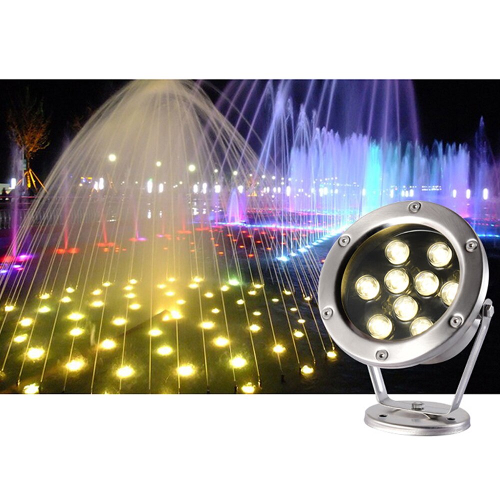Ip68 Led Underwater Light RGB Outdoor Waterproof Colorful Water Spotlight Swimming Pool Light Fountain Light