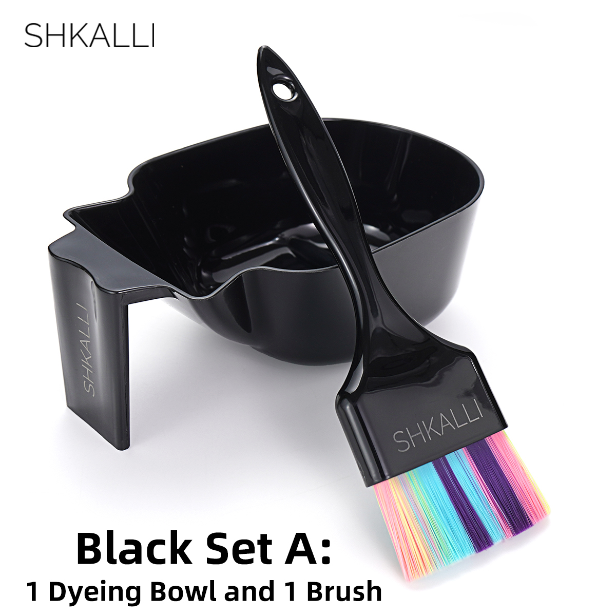 SHKALLI balayage brush set Colourful soft brushes Paste dyeing bowl Tool set for lightening hair