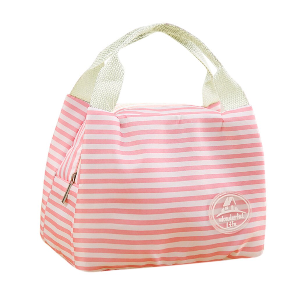 Kawaii sac à déjeuner pour femmes enfants école boîte à déjeuner isolé toile sac à déjeuner thermique Portable fermeture éclair sacs à déjeuner bolsa termica: PK