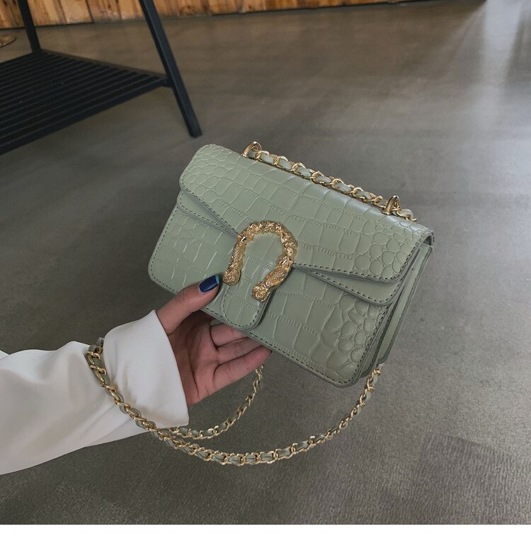 Vrouwen Krokodil Patroon Crossbody Tassen Kleine Keten Handtas kleine tas PU Lederen Handtas