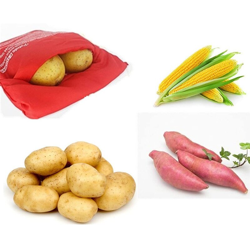 Potato Microwave Pouch Microwave Potato Cooker Bag Reusable Washable Fabric Potato Cooker Pouch Perfect Potatoes