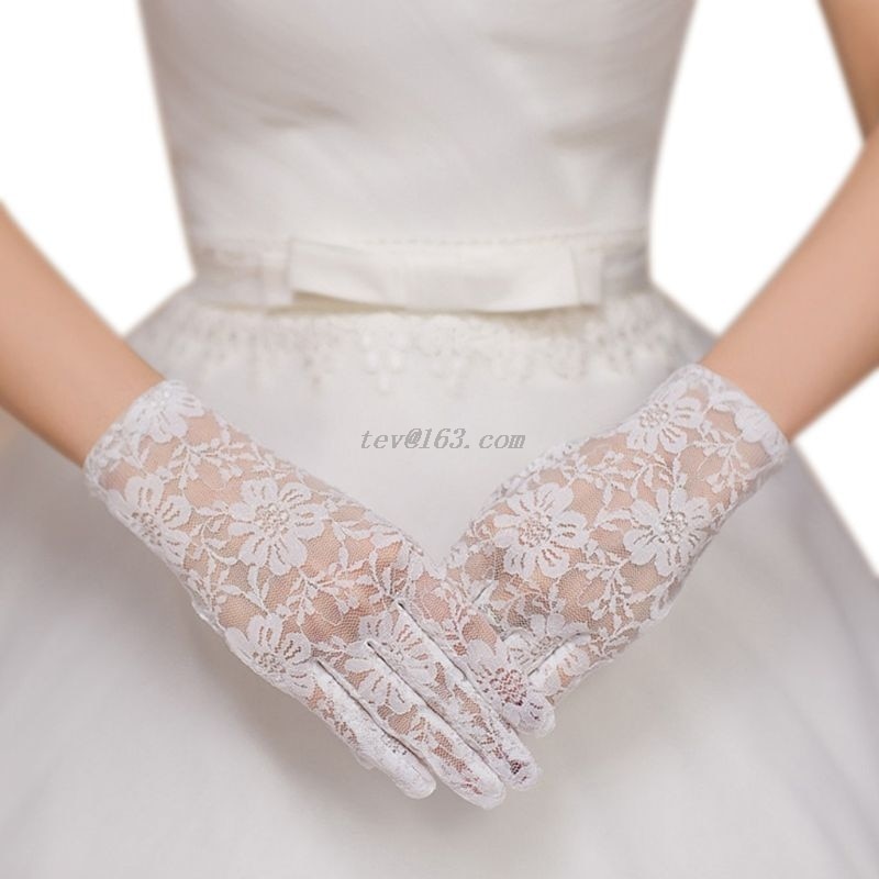ATHX Damen Spitze Handschuhe – Floraler Vintage-Look, Handgelenklänge | Perfekt Für Hochzeit, Ball & Kostüme