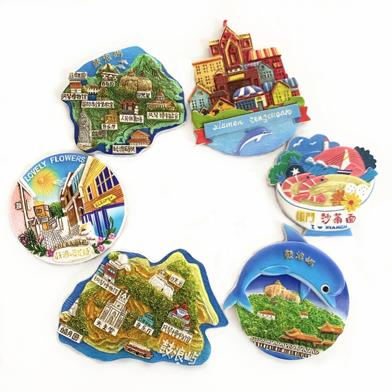 China Stijl Koelkast Sticker Magneten Xiamen Reizen Souvenir Collectie Woondecoratie