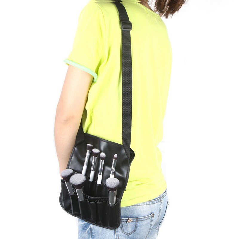 PVC Cosmetic Makeup Brush Apron Bag With Artist Belt Strap Bag Holder