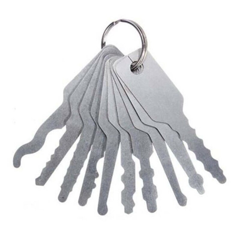 Stainless Jiggler Keys Dual Sided Auto Repair Accessories Kit Car Unlock Lock Open Tool 10Pcs/Set