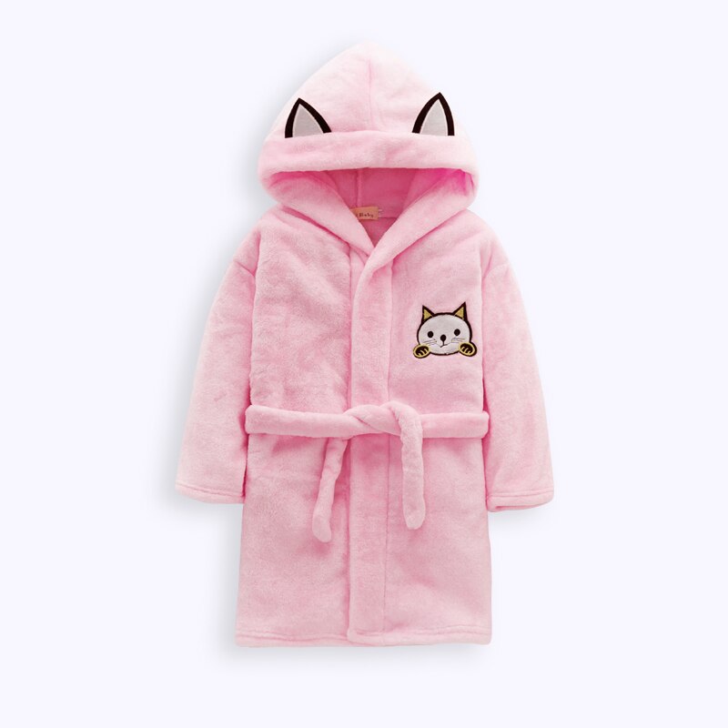 Hiver produit peignoir pour enfants chemise de nuit garçons et filles chemise de nuit vêtements de maison automne et hiver beau bébé: Pink / 6