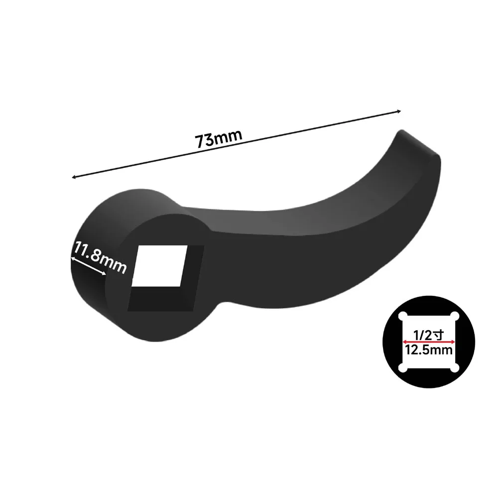 Herramienta novedosa, cabezal adaptador de palanca, trinquete de accionamiento de 1/2 pulgadas o llave de extremo abierto, adecuada para su caja de herramientas, herramientas de bricolaje, eliminación de eje: Negro