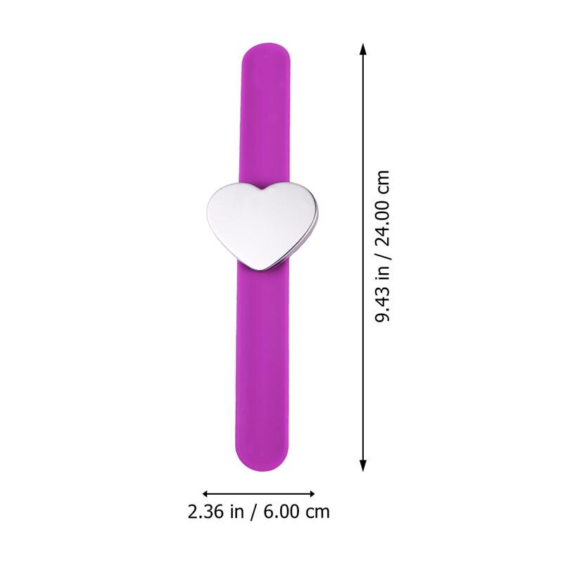 Magnetic Pin Bracelet Heart Shape Silicone Hand Band Wrist Strap Slap Bracelet Arm Pin Cushion Holder For Salon Hairstyling Clip