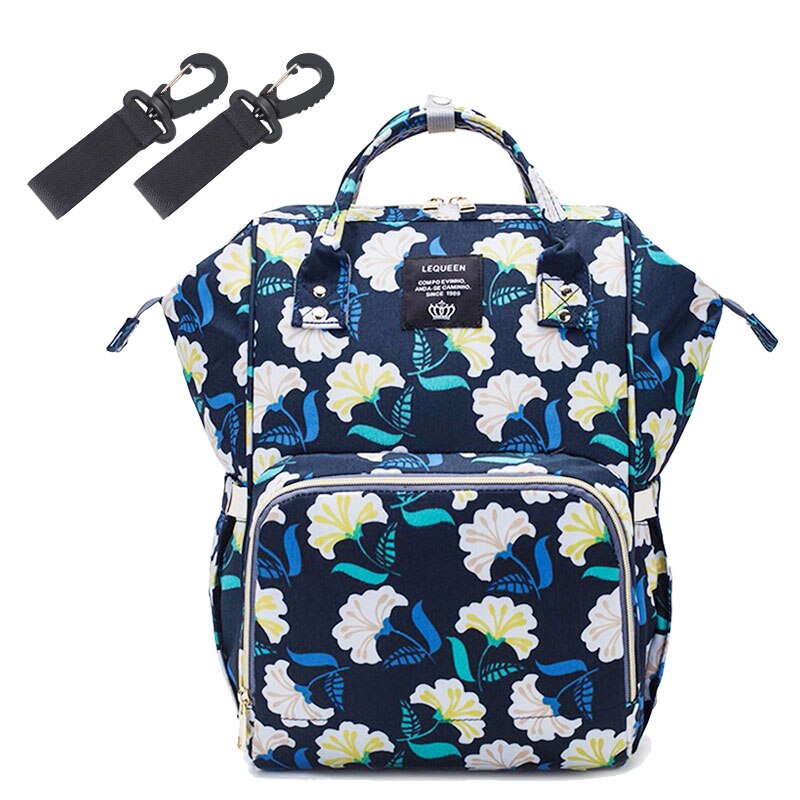 Lequeen Baby Diaper Bag Backpack Baby Organizer Bags for Mom with Hooks Large Stroller Bag for Mommy Baby Changing Mummy Bag: Light Yellow