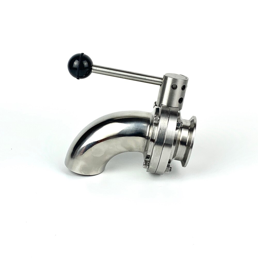 Butterfly Valve 2"(51mm)OD64mm , Tri - Clamp, SS304.