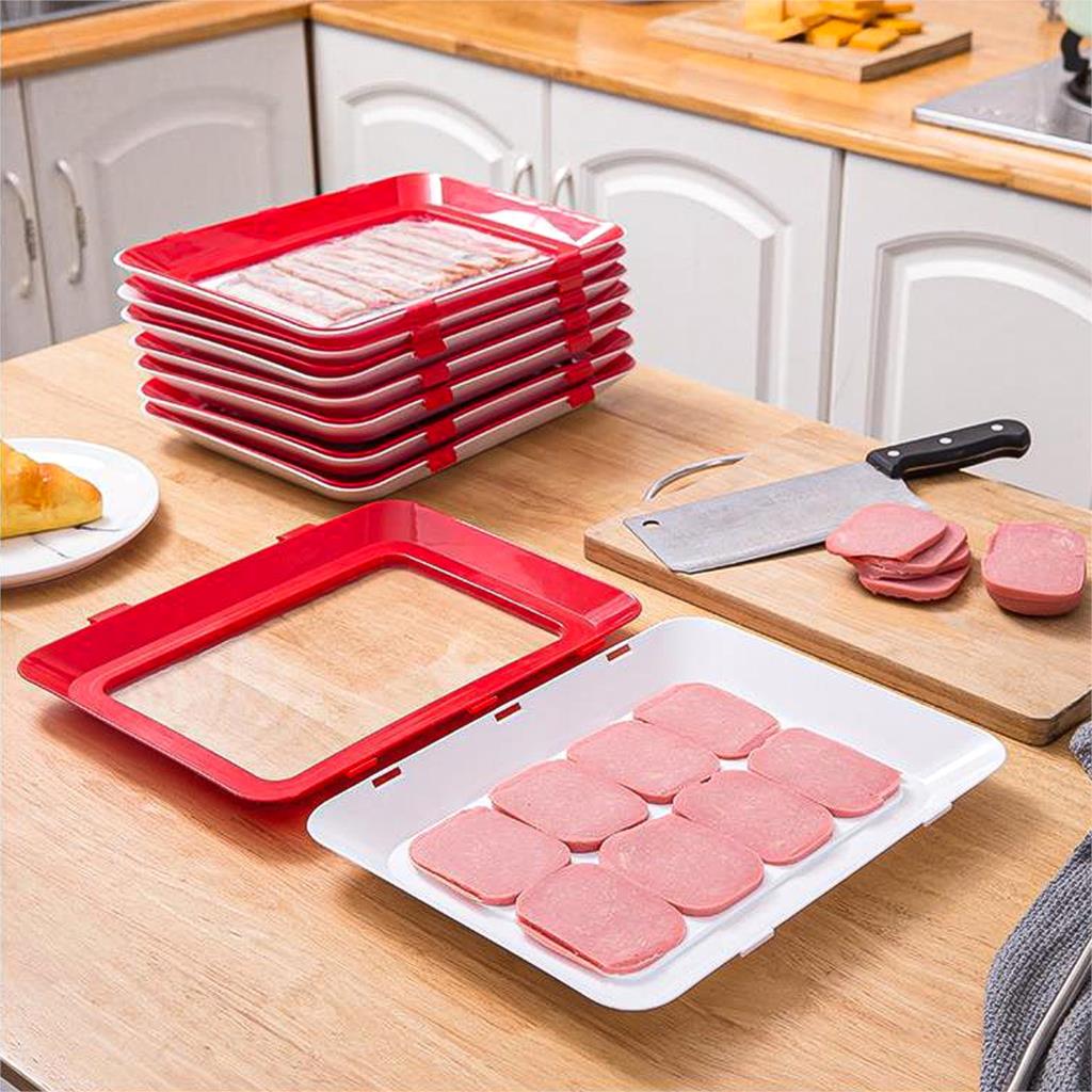 Kitchen Vacuum Preservation Tray Food Fresh Keeping Box with Lid Fresh Spacer Organizer Food Preservate Food Storage