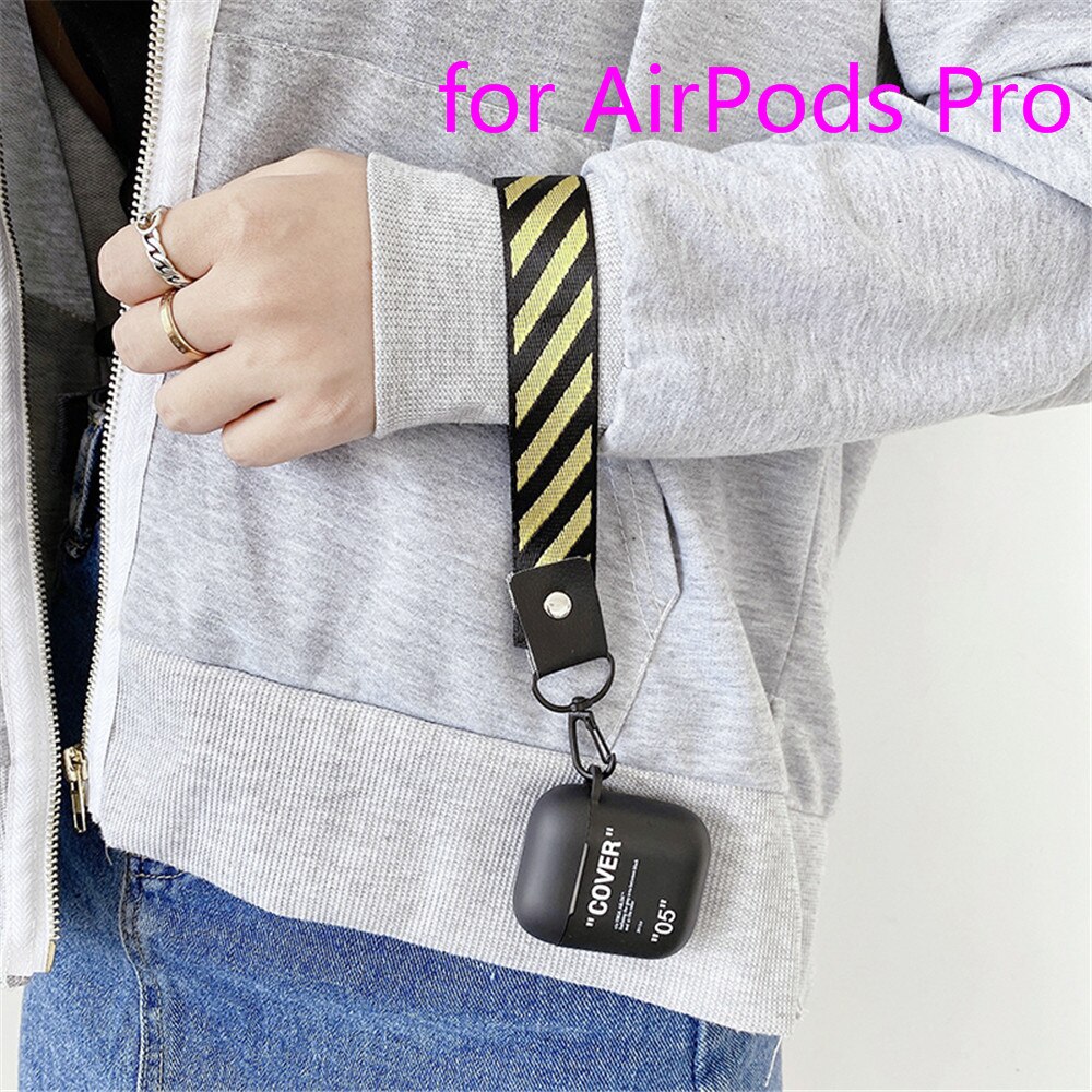 Para los Airpods Pro 2 1 caso de pintar la Mona Lisa de auriculares Airpods con Protector de llavero para AirpodsPro cubierta: 05 black pro