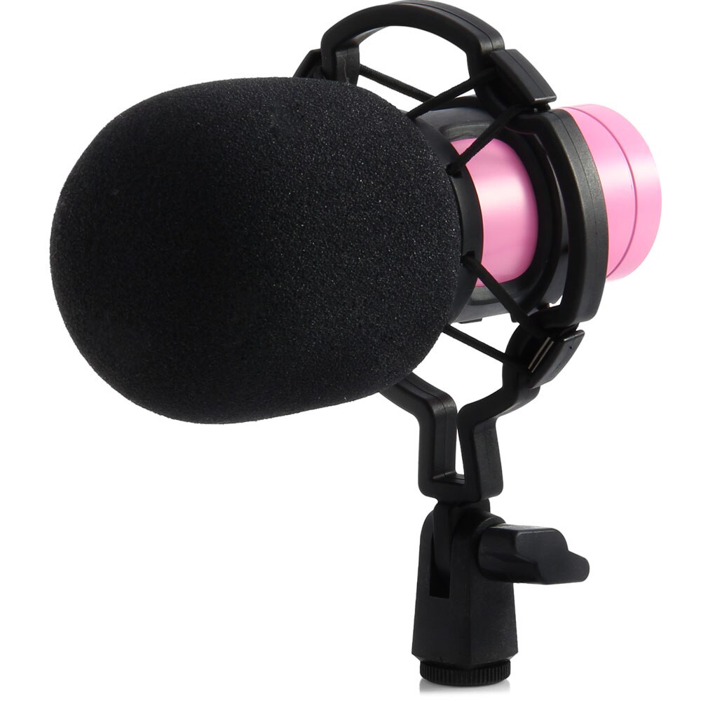 Zeepin BM-800 condensateur dynamique micro filaire micro Studio de son pour Kit d'enregistrement KTV karaoké avec support de montage anti-choc Mikrafon: Pink