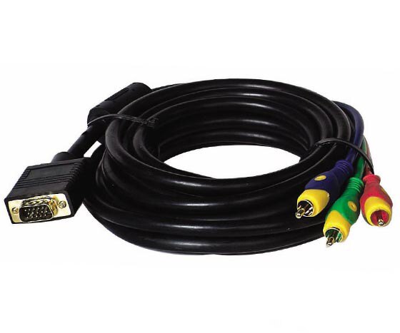 Vga Naar 3RCA Rgb Yuv Kabel
