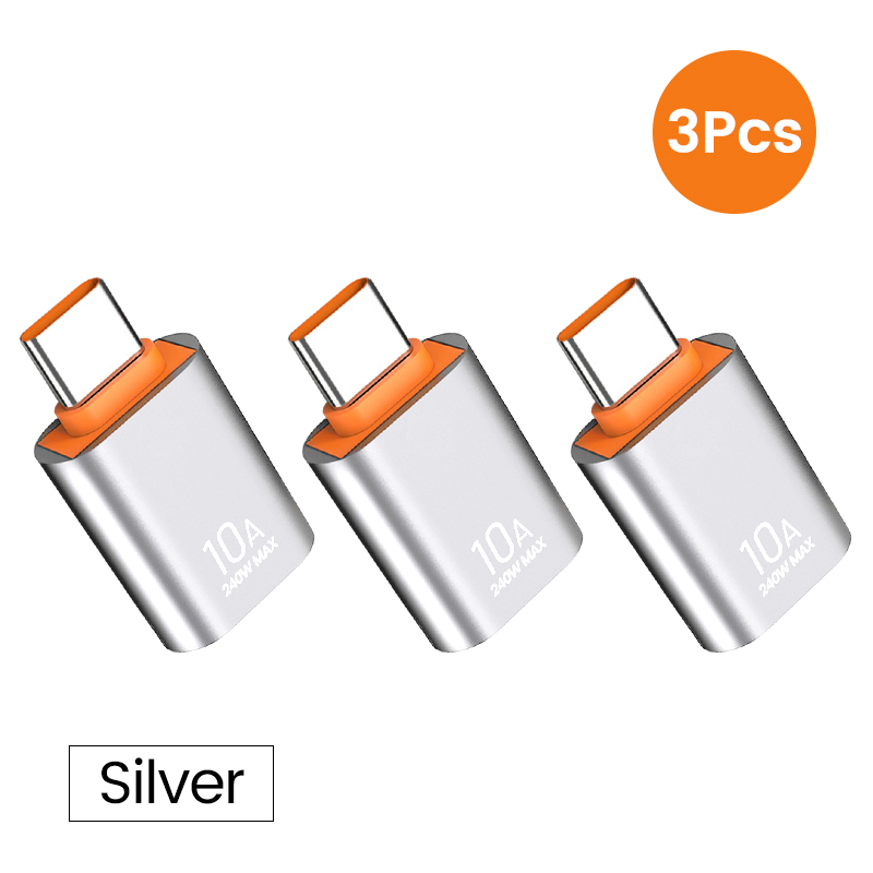 6-1PCS 10A OTG USB 3.0 A Tipo C Adattatore Tipo C Femmina A USB Maschio Convertitori Trasferimento dati ad alta velocità per MacBook Telefono Laptop: Oro